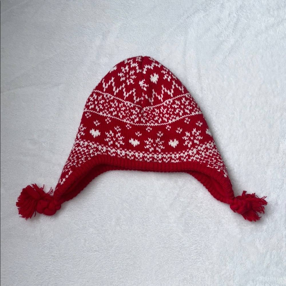 (2 for $10) old navy Red and White Knit Hat